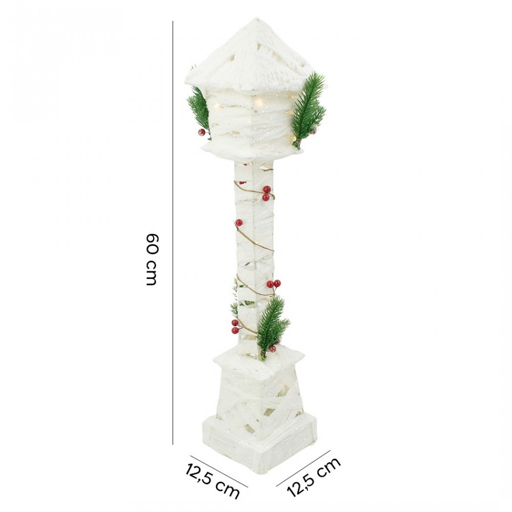 Lampe de Noël à emboîtement blanche paillettes...