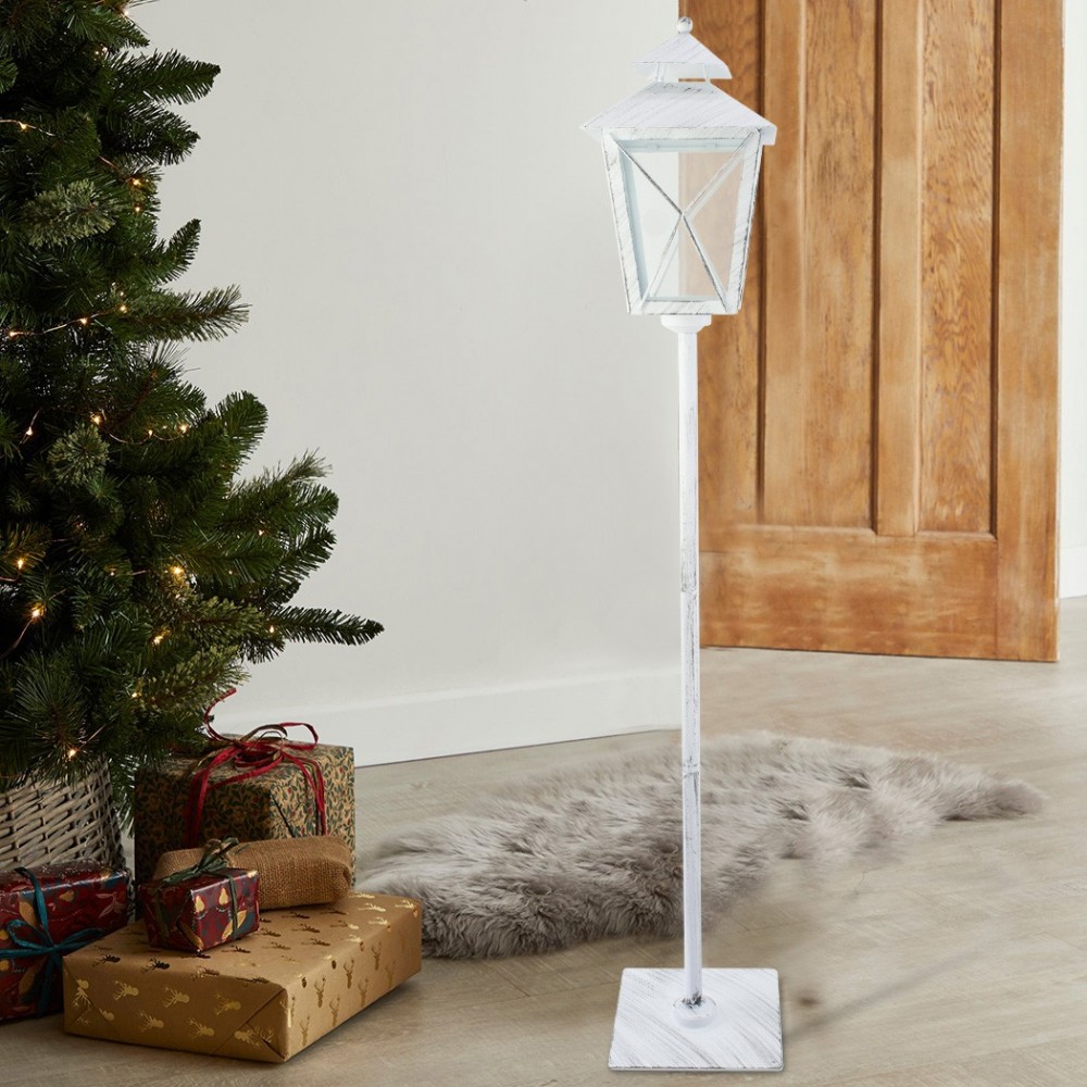 Lampadaire de Noël blanc décoration en métal et...