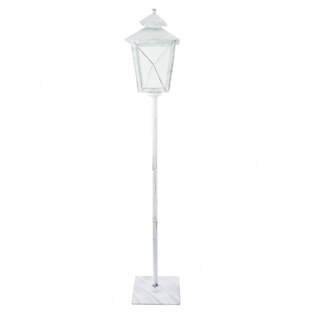 Lampadaire de Noël blanc décoration en métal et verre 106Hx18x18 cm