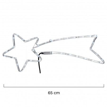 Comète lumineuse de Noël Lumière bleue avec LEDs clignotantes 65L cm