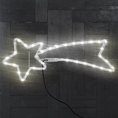Comète lumineuse de Noël 297236 Led blanc froid clignotant 65L cm