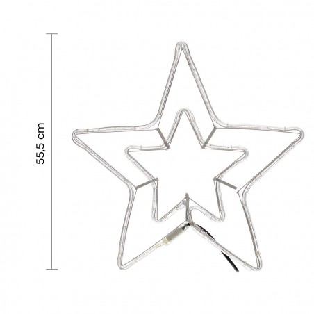 Étoile de Noël doublement lumineuse pour l'extérieur LED blanc chaud