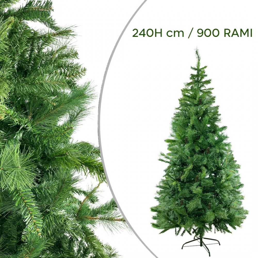 Arbre de Noël artificiel PVC 240Cm pommes de...