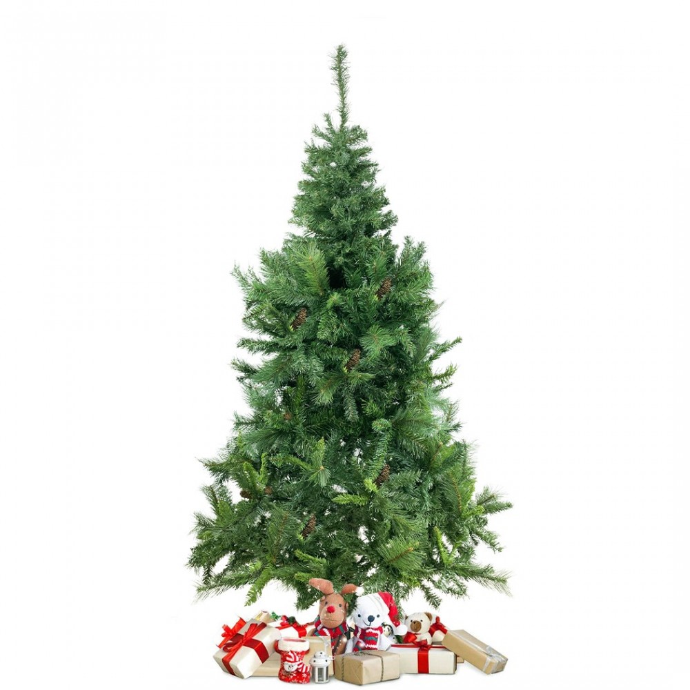 Arbre de Noël artificiel PVC 210cm pommes de...