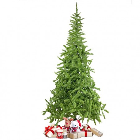 Arbre de Noël 210H Cm Avec 1004 Branches Pliables PVC Arbre d'Epicéa