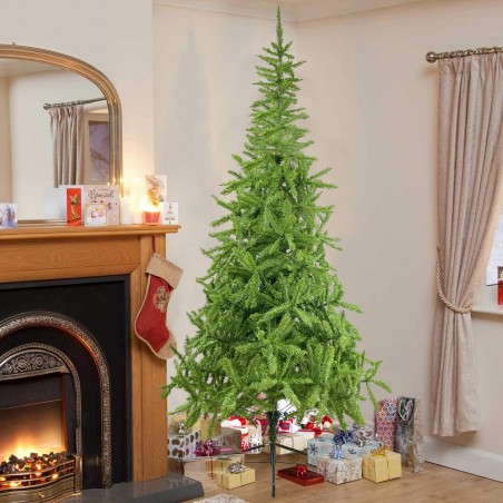 Arbre de Noël 210H Cm Avec 1004 Branches Pliables PVC Arbre d'Epicéa