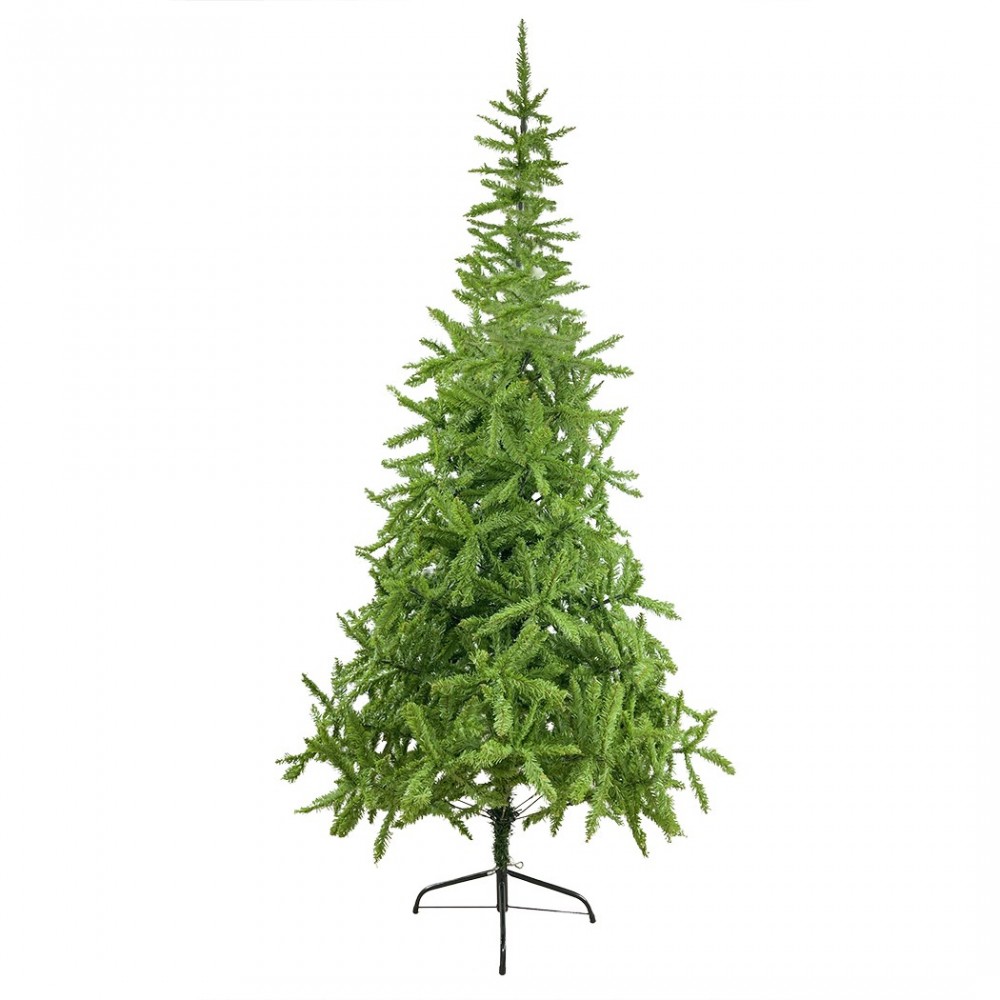 Arbre de Noël 210H Cm Avec 1004 Branches Pliables PVC Arbre d'Epicéa