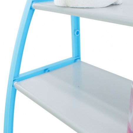 Étagère de salle de bains modulaire en plastique 210627 bleu 152H cm