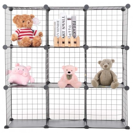 Étagère modulaire en treillis métallique 24 pièces d'étagères cubiques