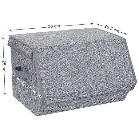 Conteneur de stockage pliable poignées latérales fermeture magnétique