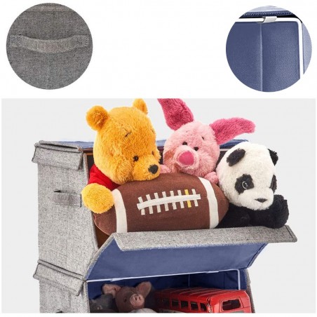 Conteneur de stockage pliable poignées latérales fermeture magnétique