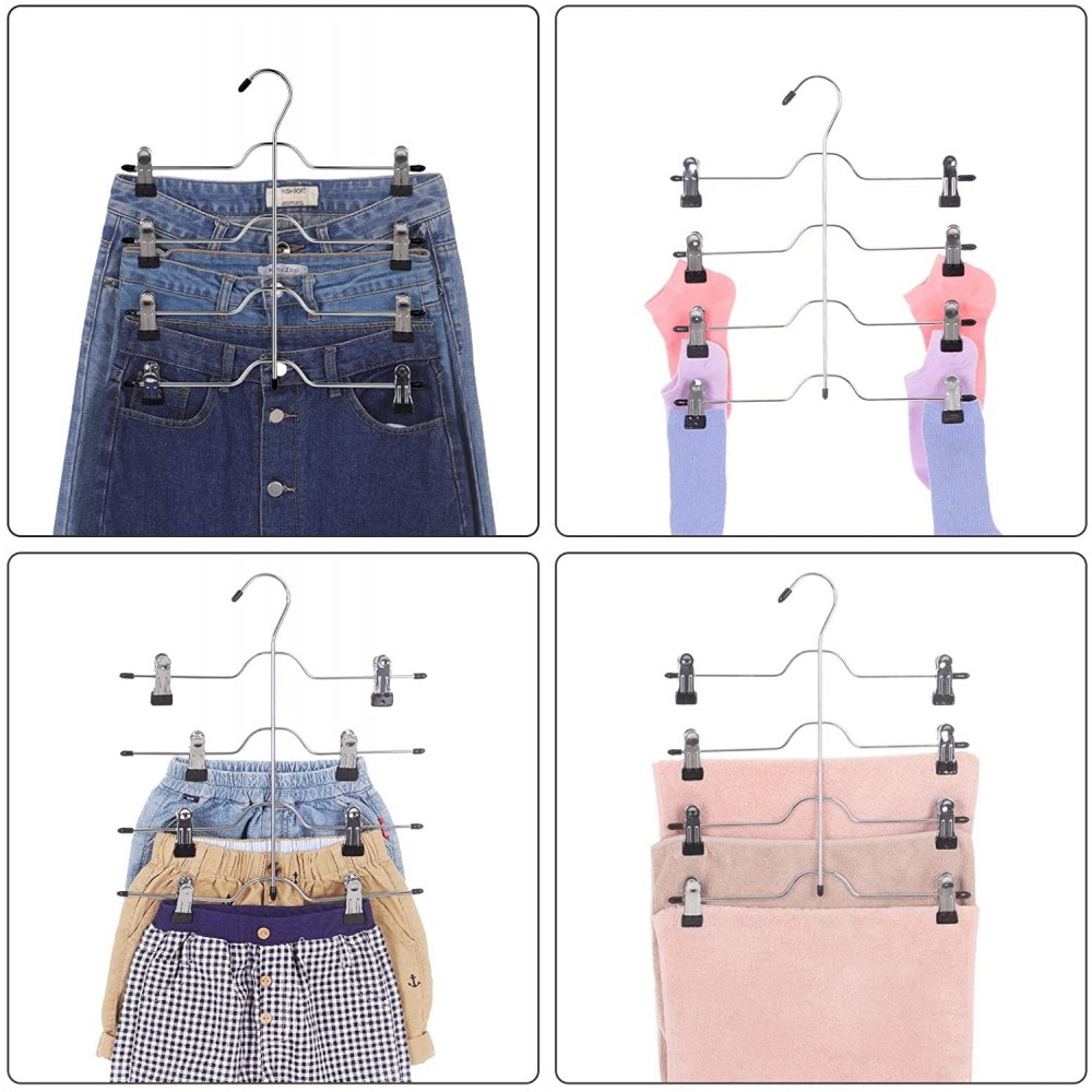 Lot de 3 cintres multiples métal avec 4 niveaux...