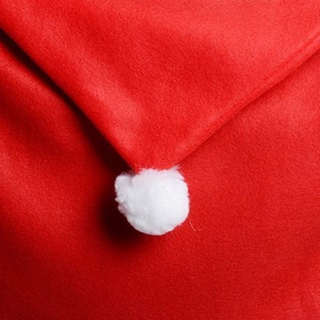 Set de 4 housses de chaise bonnet de Noël Père Noël 70 x 52 cm