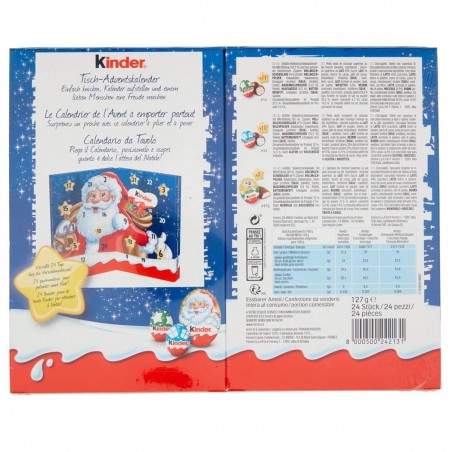 242131 Kinder Mini Calendrier de l'Avent 127g avec bonbons assortis