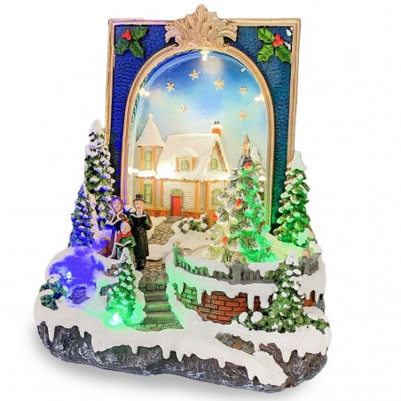 361021 Livre Arbre de Noël Lumières Sons Mouvement 19x15x21 cm