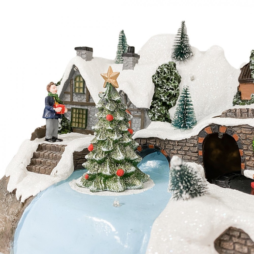 361032 Manège de Noël - décor de Noël enneigé,...