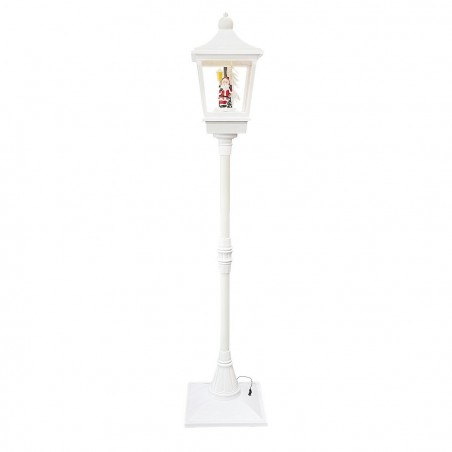364002 Lampadaire de Noël blanc H180 Cm Décoration avec musique et mini lumières