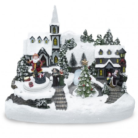 361031 Manège de Noël avec lumières, sons et mouvements 32x20x25 cm