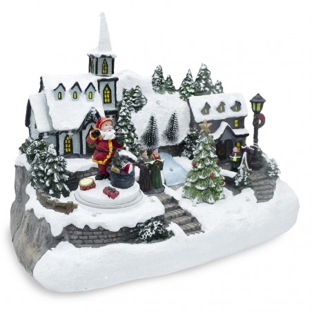 361031 Manège de Noël avec lumières, sons et mouvements 32x20x25 cm