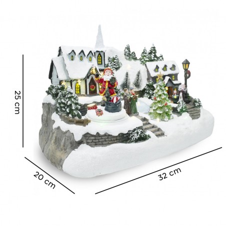 361031 Manège de Noël avec lumières, sons et mouvements 32x20x25 cm