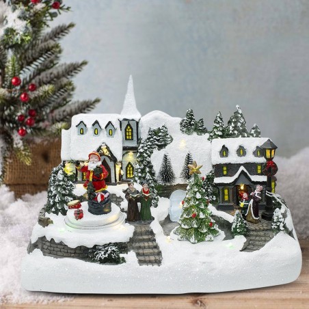 361031 Manège de Noël avec lumières, sons et mouvements 32x20x25 cm
