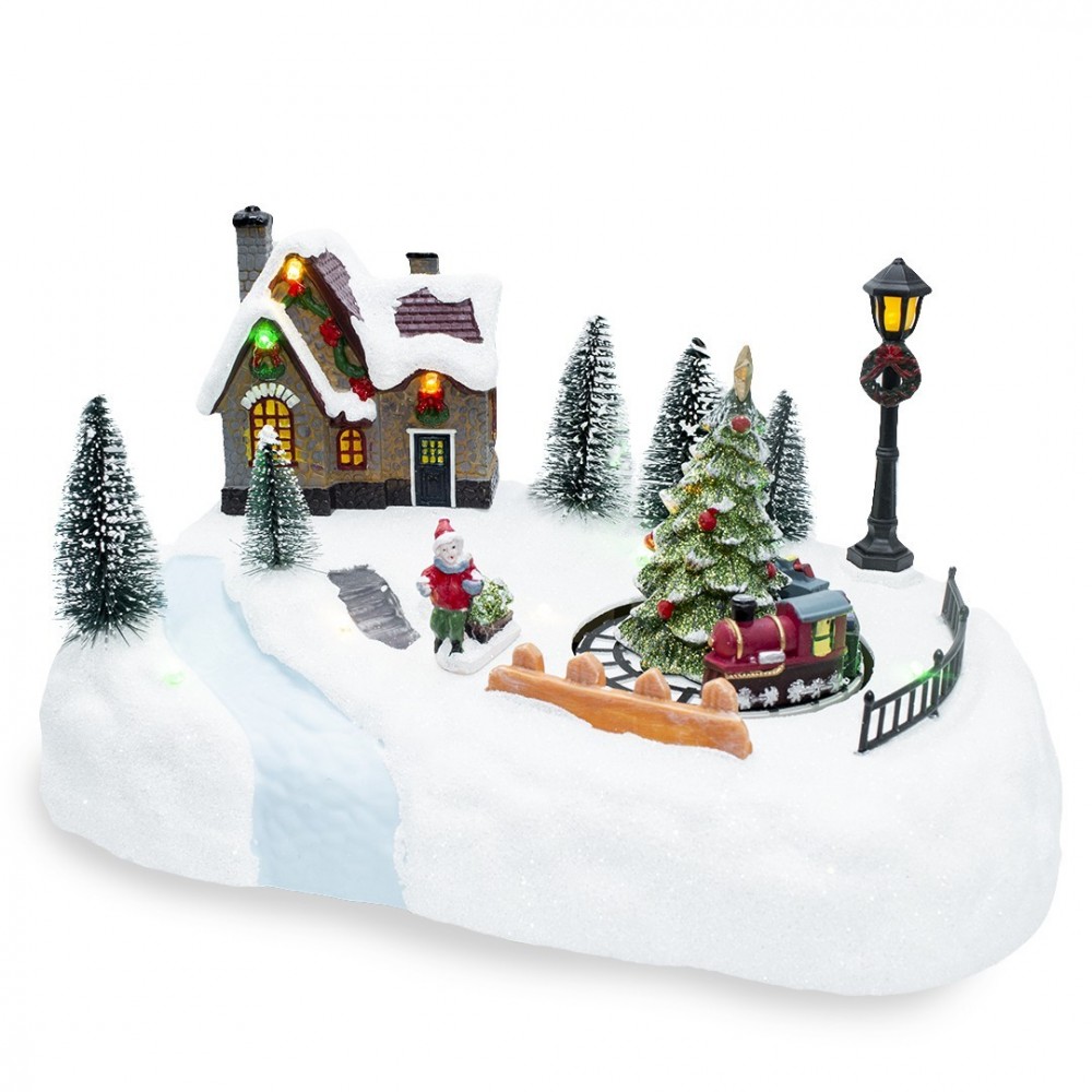 361041 Carrousel paysage de Noël Lumières de...