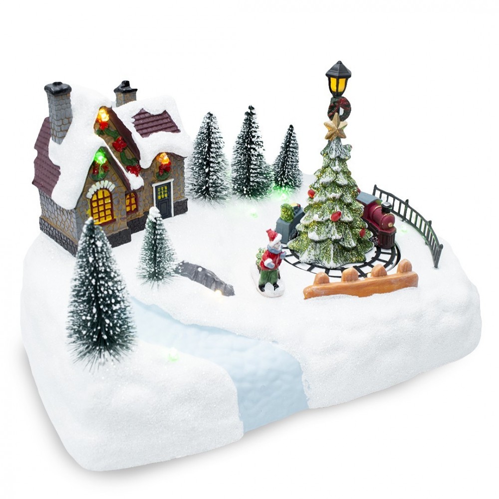 361041 Carrousel paysage de Noël Lumières de...