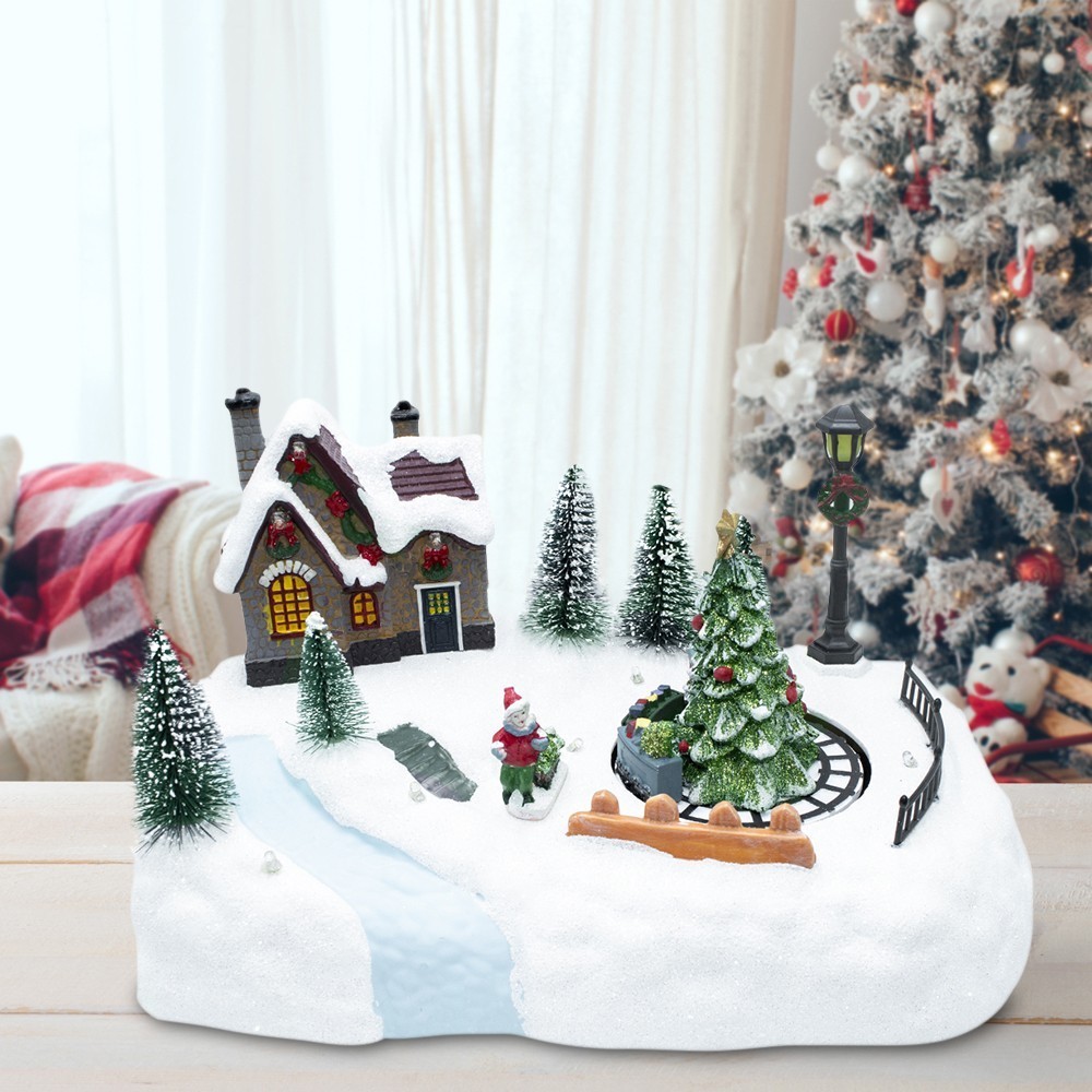 361041 Carrousel paysage de Noël Lumières de...