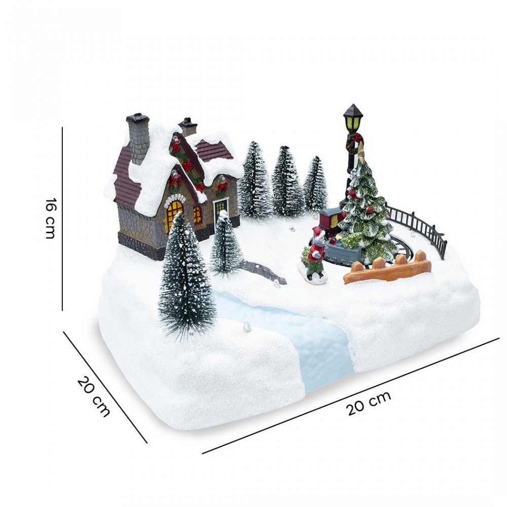 361041 Carrousel paysage de Noël Lumières de...