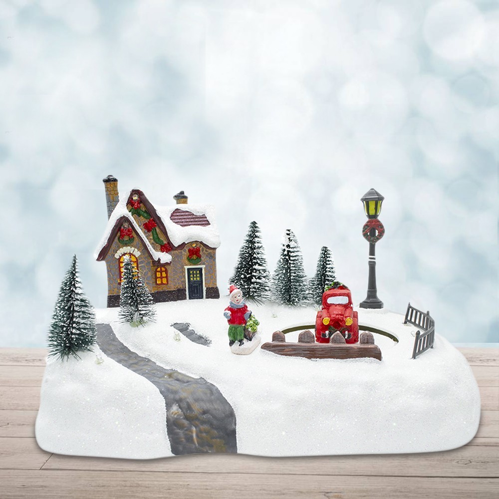 361042 Carrousel paysage de Noël Lumières de...