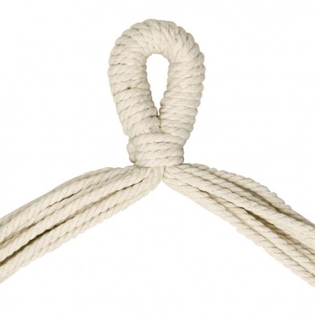 Hamac en coton suspendu CRUDO Support en bois, Chaise à bascule de jardin