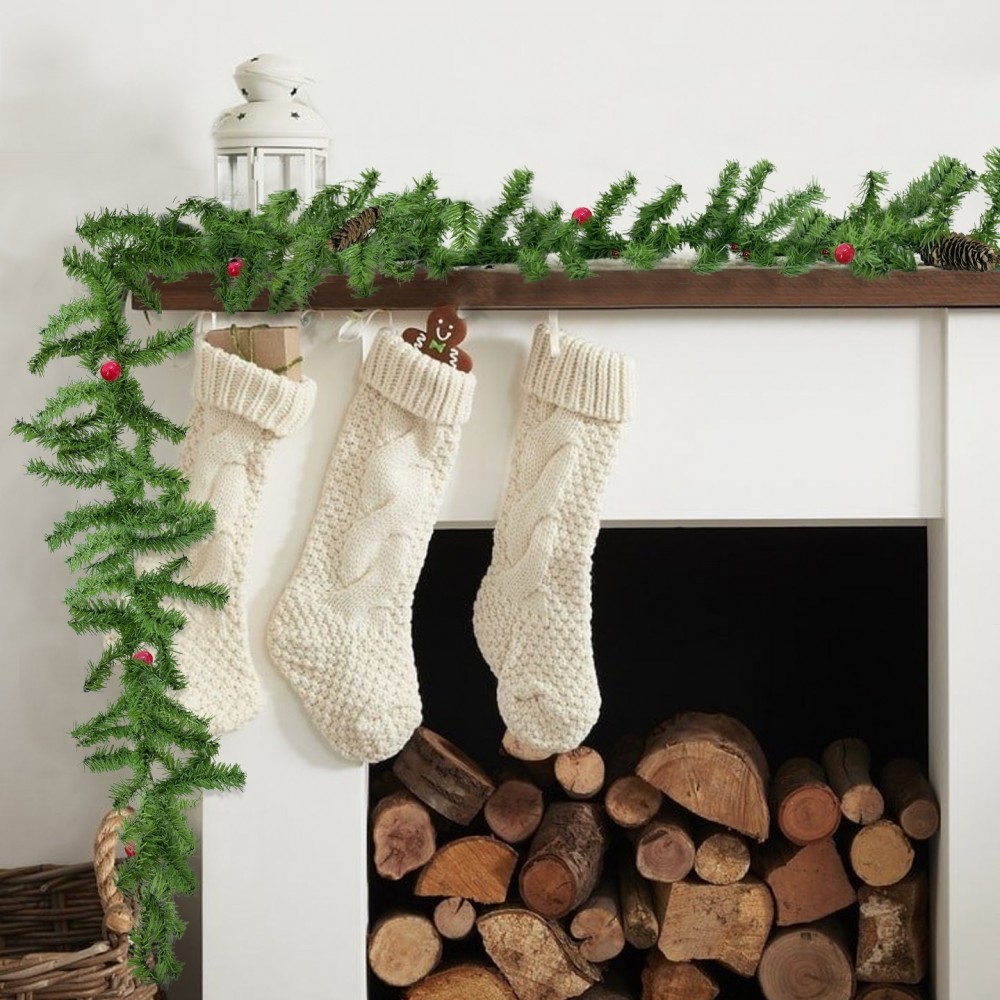 245009 Couronne de Noël branches d'arbre avec...