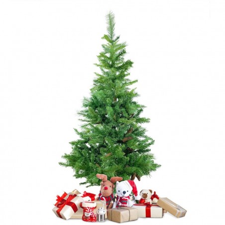 164047 Arbre de Noël artificiel en PVC 180H cm avec pommes branches pliantes
