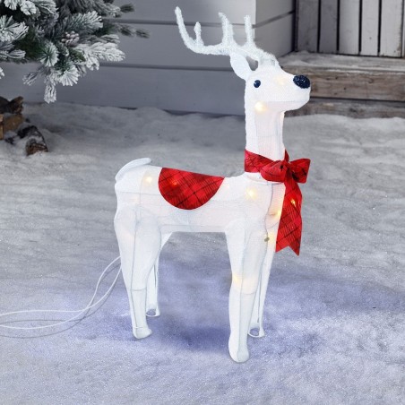 401002 Renne de Noël avec lumières et mouvement décoration de Noël 70Hx15x50cm