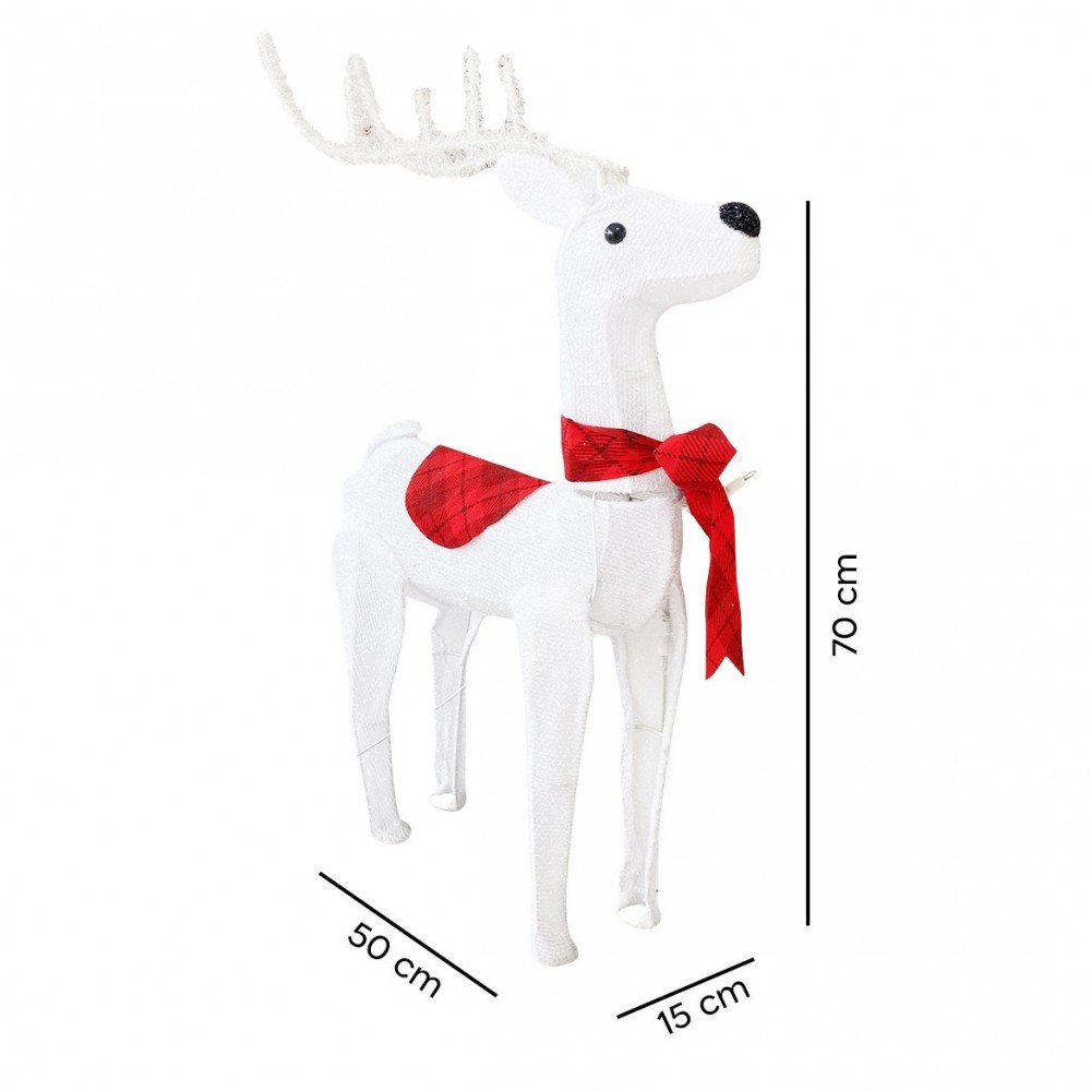 401002 Renne de Noël avec lumières et mouvement...