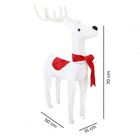 401002 Renne de Noël avec lumières et mouvement décoration de Noël 70Hx15x50cm