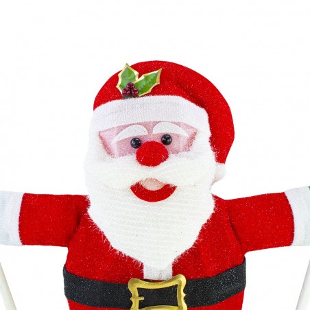 401004 Père Noël dans Décoration de Noël avec lumière et mouvement 57x15x65cm
