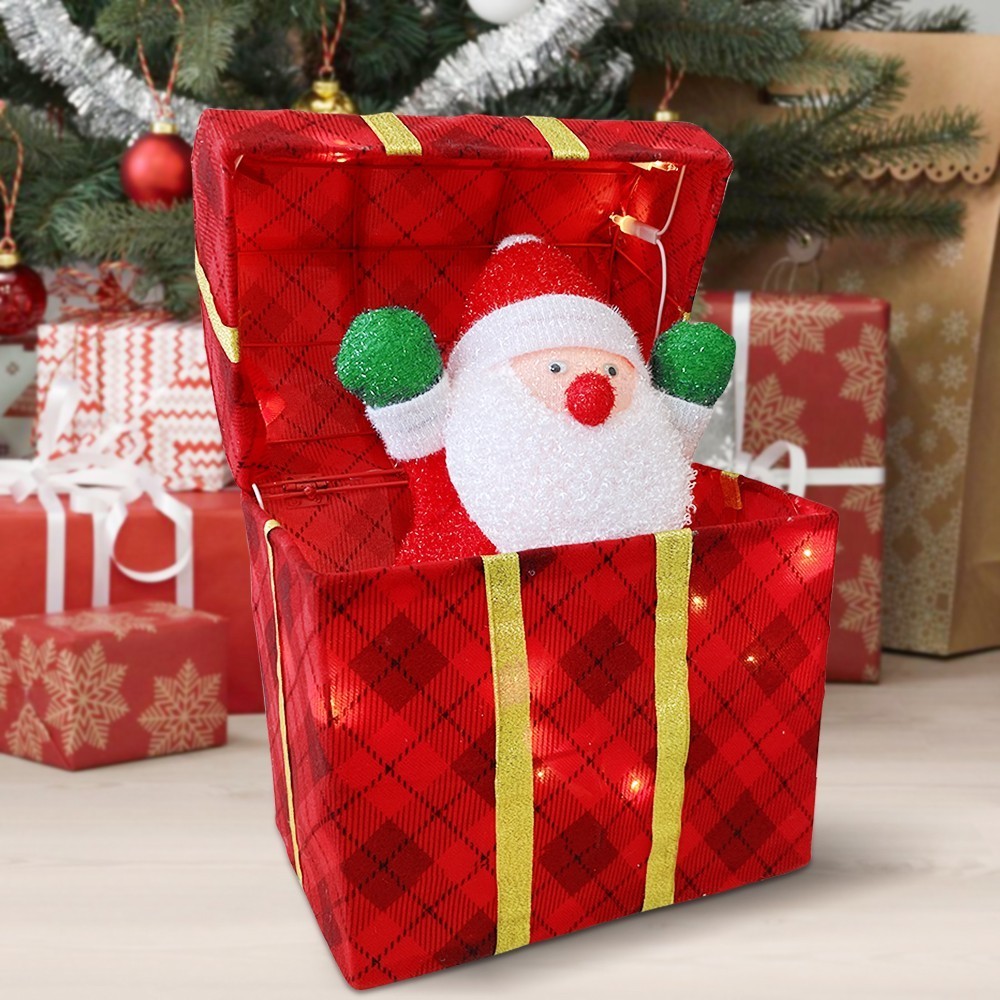 401003 Père Noël Boîte cadeaux décoration avec...