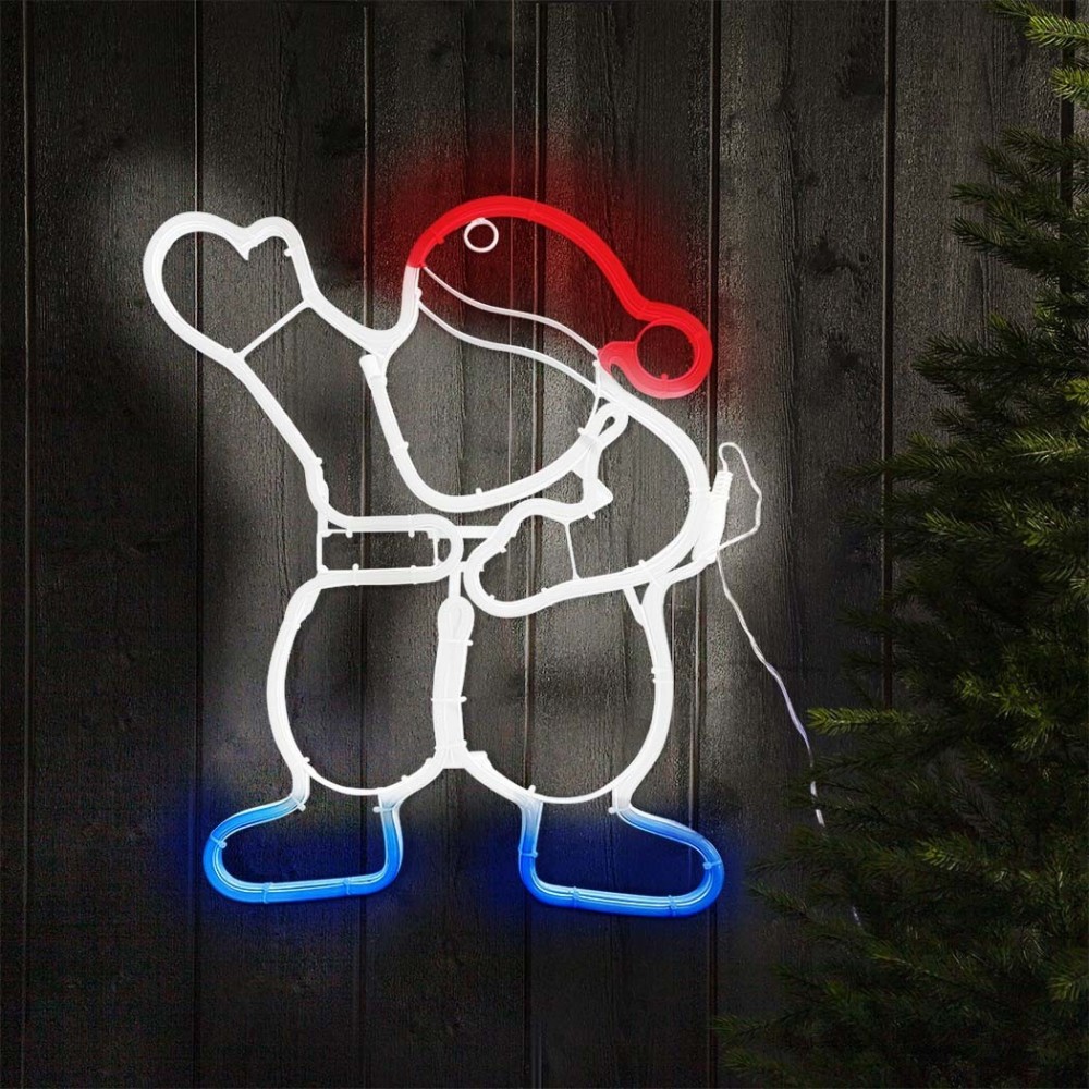 Père Noël Neon Wall Santas 40x47cm Cool Light...
