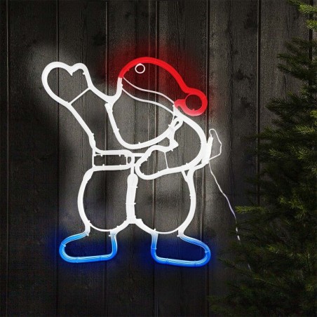 Père Noël Neon Wall Santas 40x47cm Cool Light pour décoration de Noël