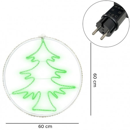 Arbre de Noël néon 60x60cm Lumière froide 420 Led Décoration de Noël