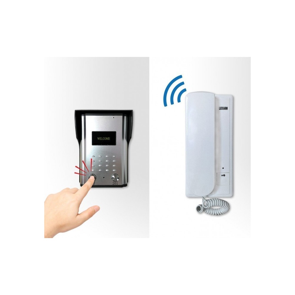 Interphone Duplex - sonnette - câblage 4 fils avec 2 disques internes et 1 externe