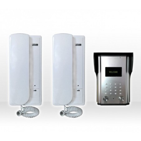 Interphone Duplex - sonnette - câblage 4 fils avec 2 disques internes et 1 externe