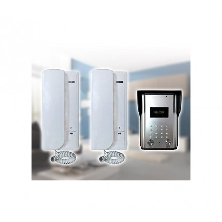 Interphone Duplex - sonnette - câblage 4 fils avec 2 disques internes et 1 externe