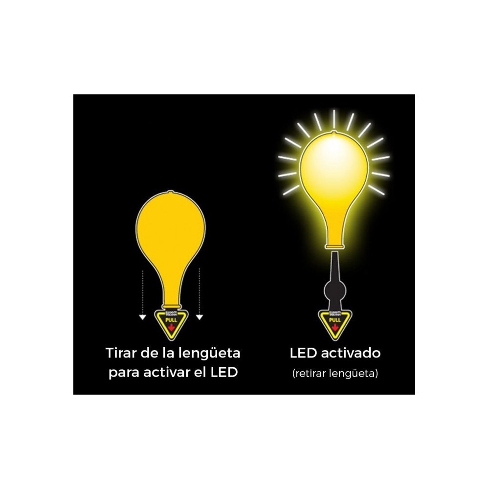 Pack 5 PCS ballons à led couleurs assorties pour des événements - illuminent vos soirées 