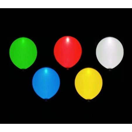 Pack 5 PCS ballons à led couleurs assorties pour des événements - illuminent vos soirées 