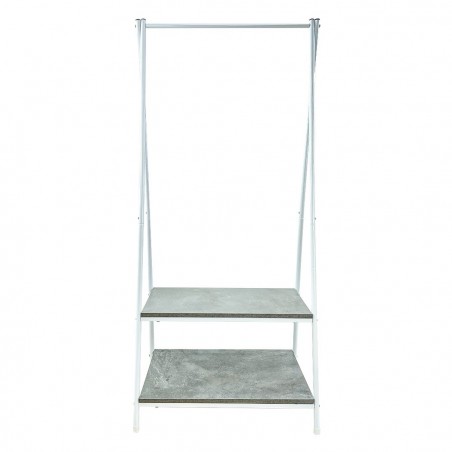 Porte-manteaux en métal avec 2 étagères pour les entrées de la maison