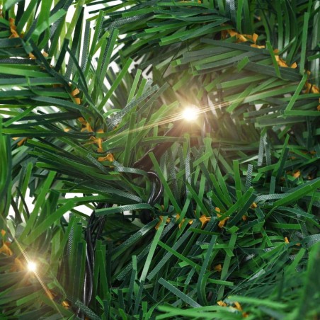 434969 Couronne de Noël 3mt Branche d'arbre 200 pointes chaudes Lumières à piles