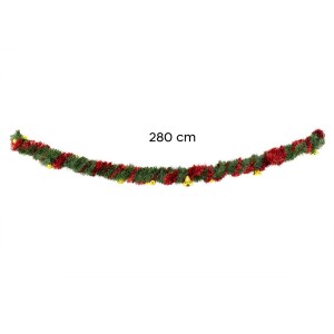 778773 Couronne de Noël tressée 280cm avec cloches,... 2