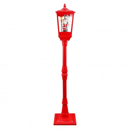 364001 Lanterne de Noël rouge H180 Cm Décoration avec musique et mini lumières